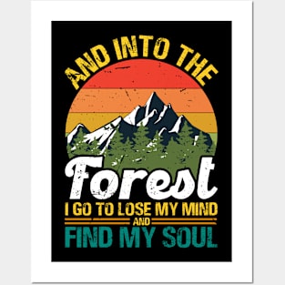 Find My Soul Inspirational Forest Hiking Nature Lover Posters and Art